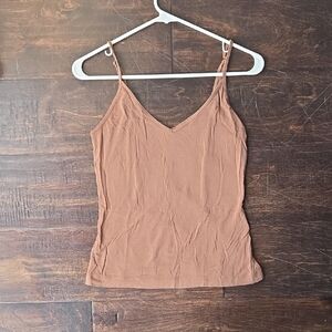 Elegant Tan V-Neck Tank Top